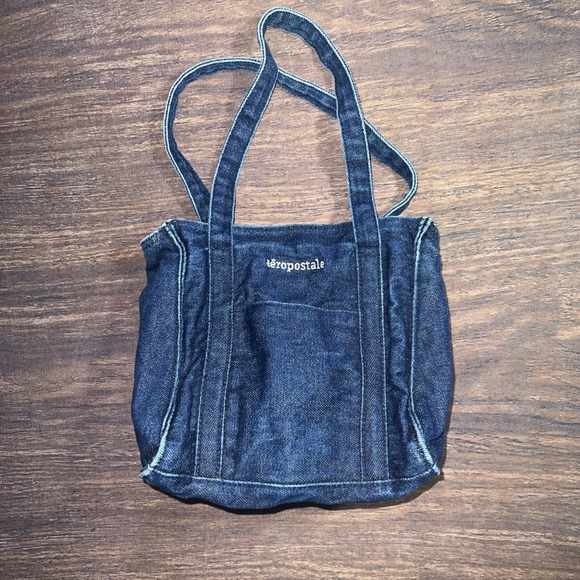 Aéropostale Handbags - Aeropostale Y2K Mini Denim Tote Bag Strawberry Lining